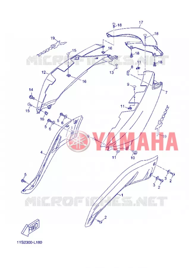 COUVERCLE LATERAL Yamaha SCOOTER 250 2013 XMAX  YP250R