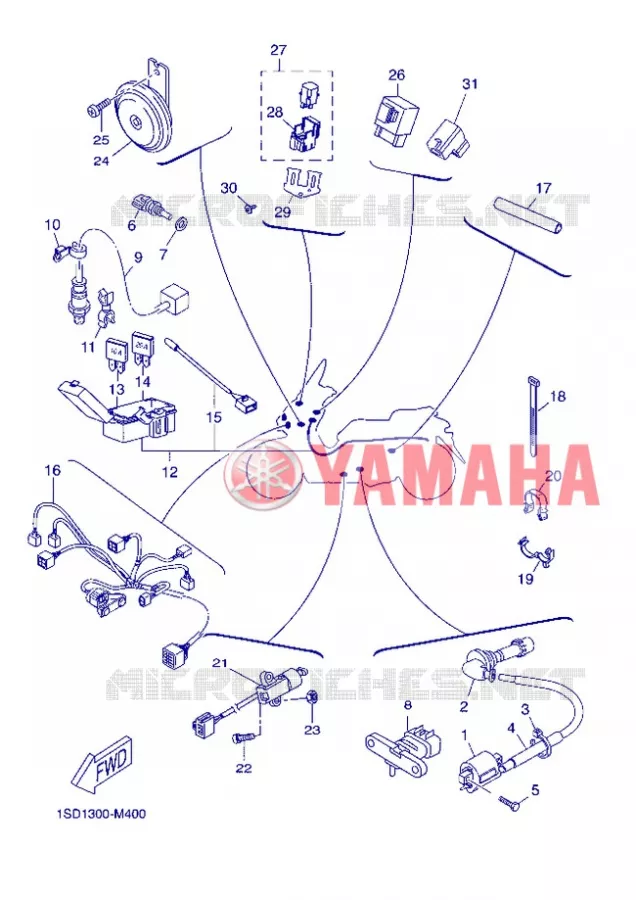 PARTIE ELECTRIQUE 2 Yamaha SCOOTER 400 2013 XMAX  YP400R