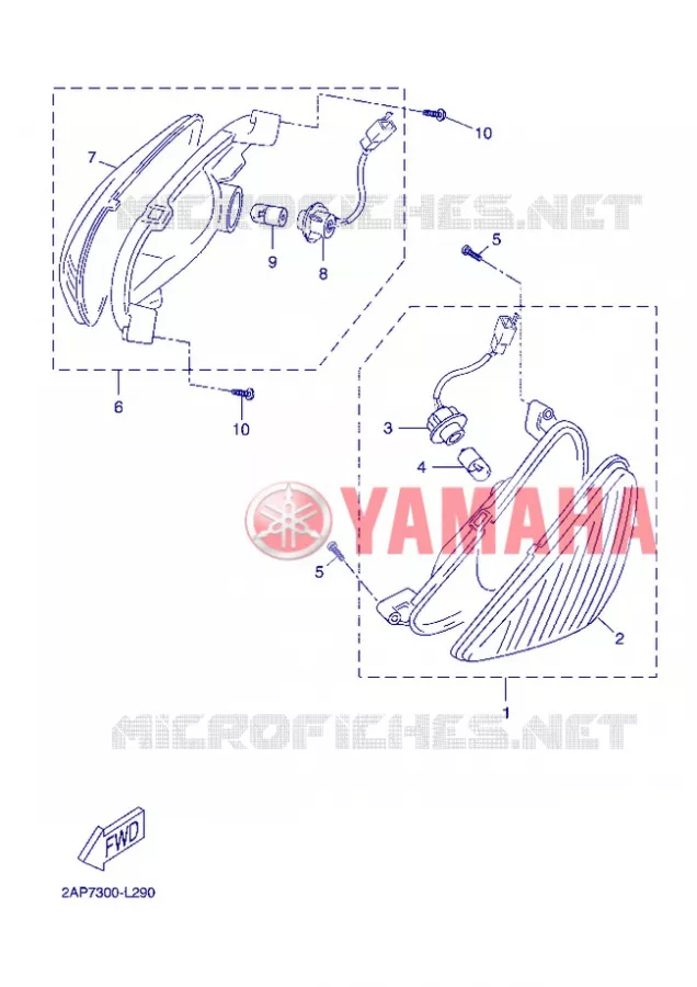 CLIGNOTANT Yamaha SCOOTER 50 2013 OVETTO 4T UBS  YN50FU