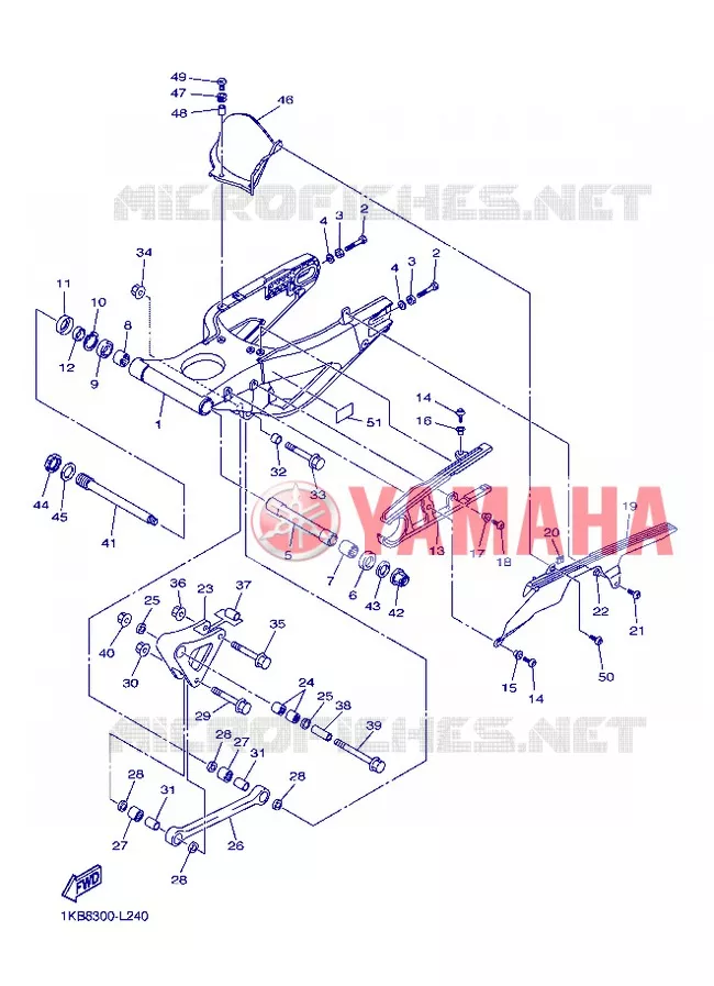 BRAS ARRIERE Yamaha MOTO 1000 2013 R1  YZF-R1