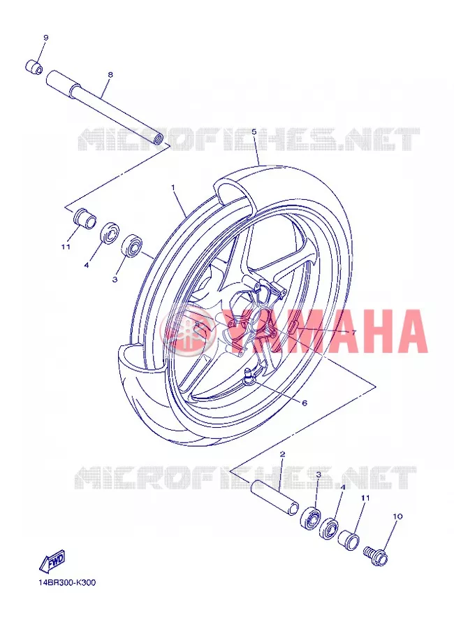 ROUE AVANT Yamaha MOTO 1000 2013 R1  YZF-R1