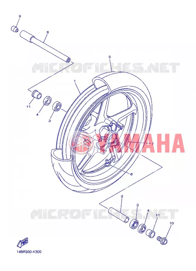 ROUE AVANT Yamaha MOTO 1000 2013 R1  YZF-R1