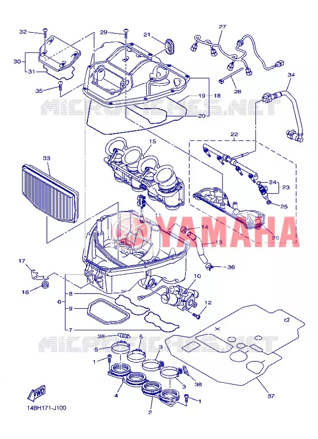 ADMISSION Yamaha MOTO 1000 2013 R1  YZF-R1