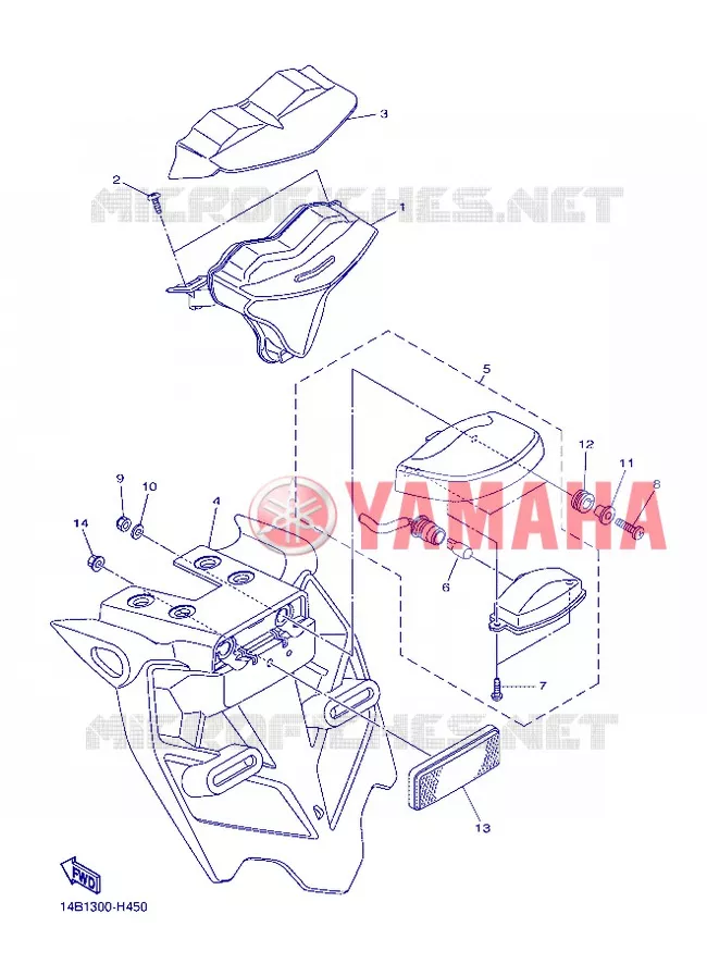 FEU ARRIERE Yamaha MOTO 1000 2013 R1  YZF-R1