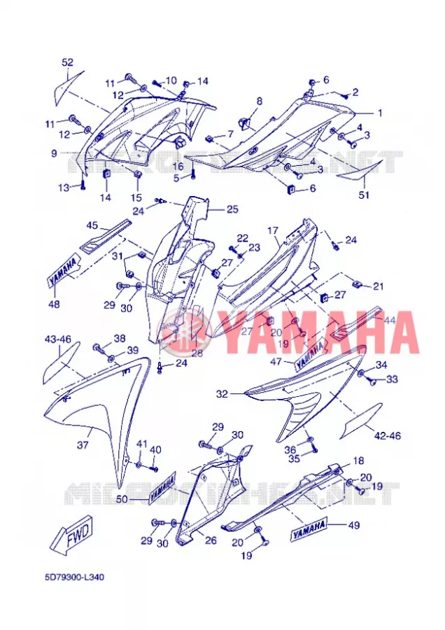 CARENAGES 1  Yamaha MOTO 125 2013 R125  YZF-R125