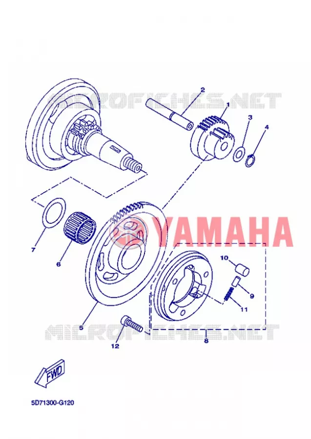EMBRAYAGE DE DEMARREUR Yamaha MOTO 125 2013 R125  YZF-R125