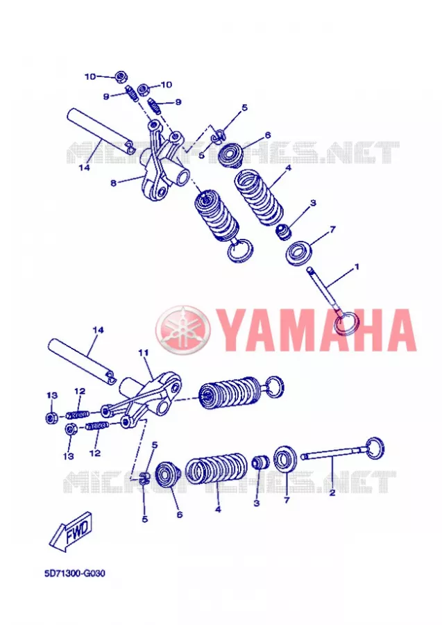 SOUPAPE Yamaha MOTO 125 2013 R125  YZF-R125