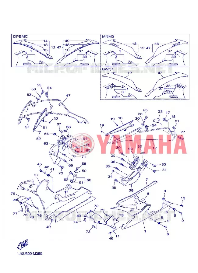 CARENAGES 2 Yamaha MOTO 600 2013 R6  YZF-R6