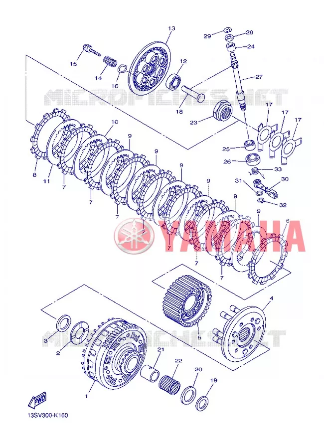 EMBRAYAGE DE DEMARREUR Yamaha MOTO 600 2013 R6  YZF-R6