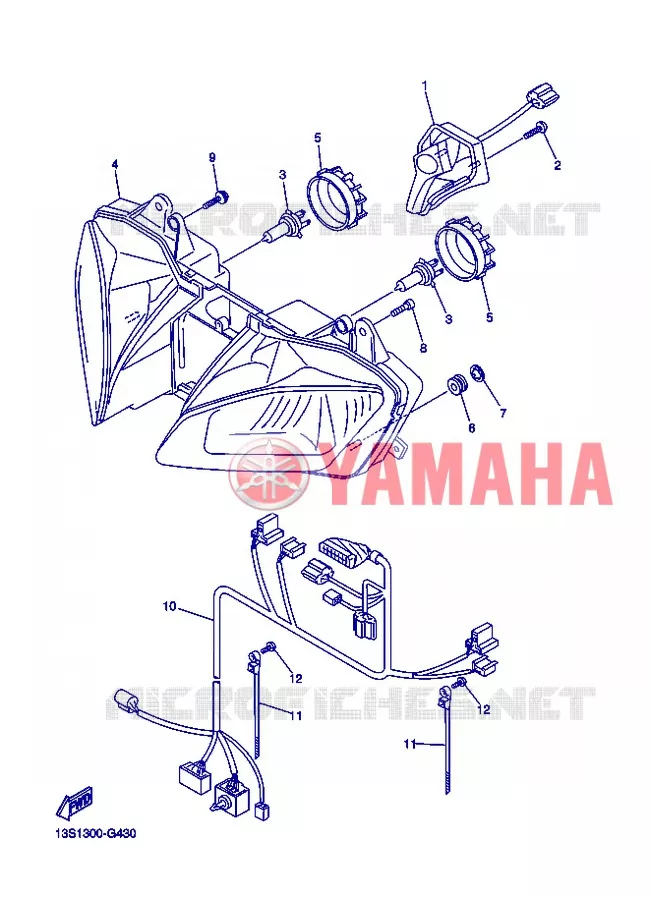 PHARE  Yamaha MOTO 600 2013 R6  YZF-R6