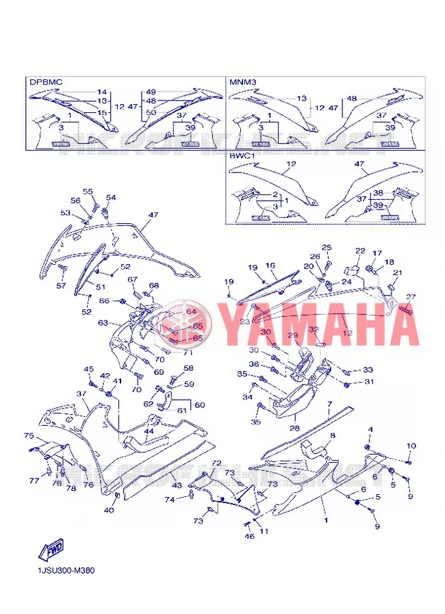 CARENAGES 2 Yamaha MOTO 600 2013 R6  YZF-R6
