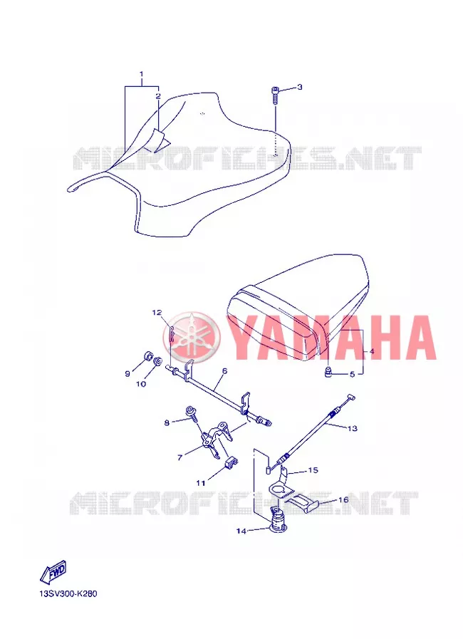 SELLE Yamaha MOTO 600 2013 R6  YZF-R6