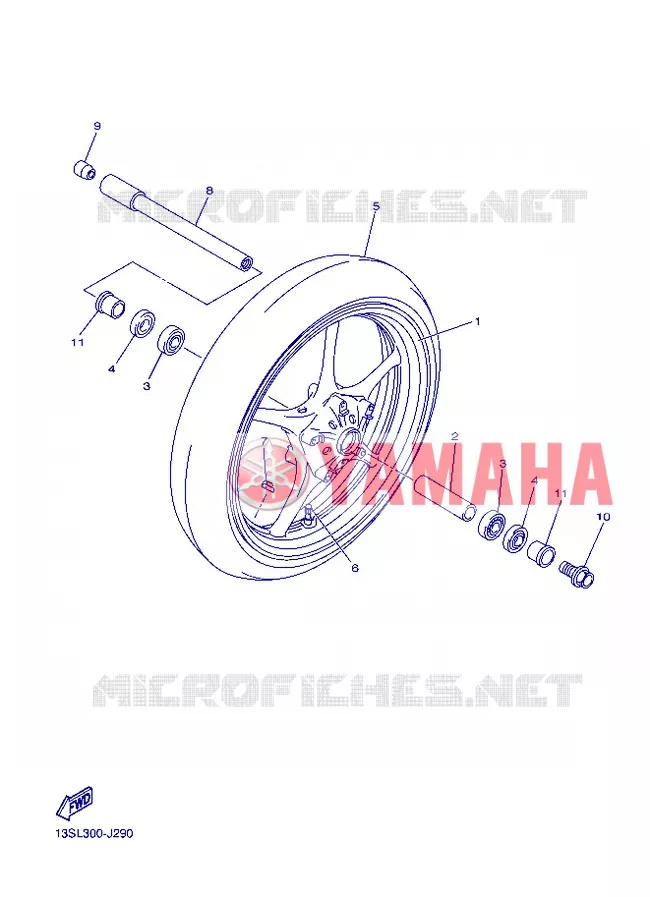 ROUE AVANT Yamaha MOTO 600 2013 R6  YZF-R6