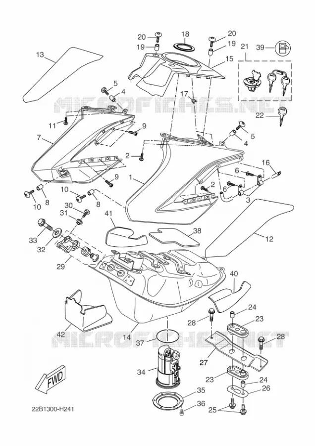 RESERVOIR A ESSENCE Yamaha MOTO 125 2011 WR-R  WR125R