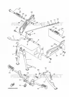 SUPPORT / REPOSE PIEDS pour Yamaha YBR 2011