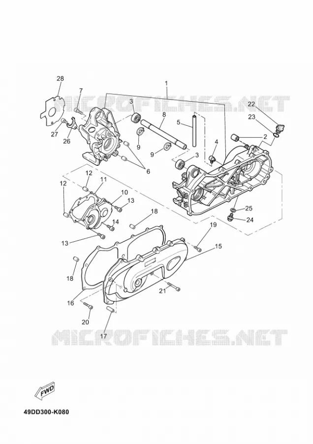 CARTER MOTEUR Yamaha SCOOTER 50 2011 JOG R  CS50JOG R