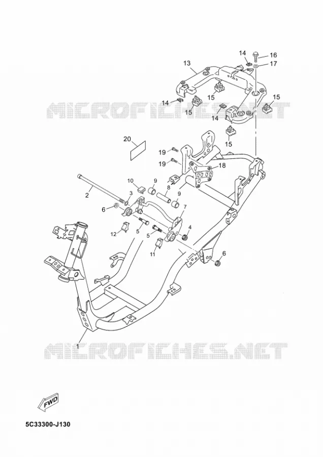 CADRE Yamaha SCOOTER 50 2011 NEOS 4T  YN50FNEO'S
