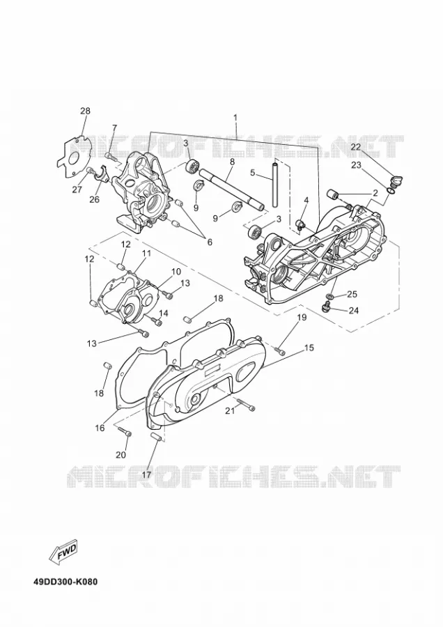 CARTER MOTEUR Yamaha SCOOTER 50 2012 JOG R  CS50