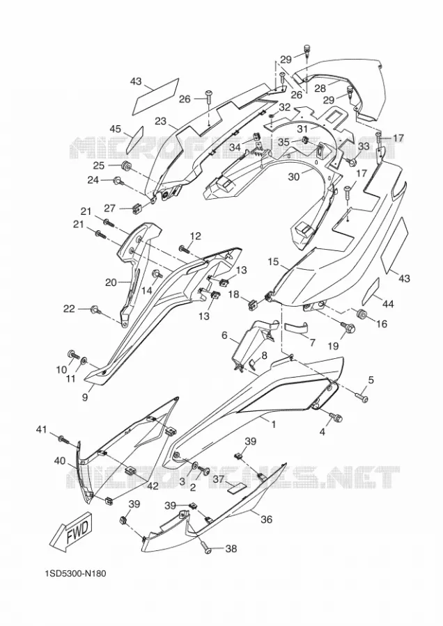 COUVERCLE LATERAL Yamaha SCOOTER 400 2014 XMAX MOMODESIGN  YP400R