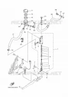 MAITRE CYLINDRE DE FREIN ARRIERE pour Yamaha MT07 2014