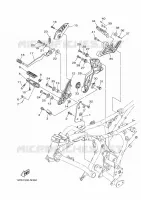 SUPPORT / REPOSE PIEDS 2 pour Yamaha MT07 2014
