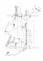 MAITRE CYLINDRE DE FREIN ARRIERE pour Yamaha MT07 2014