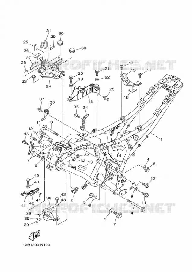 CADRE Yamaha MOTO 700 2014 MT07 ABS  MT07A