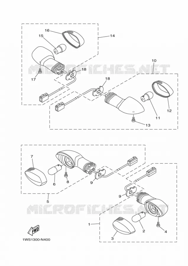 CLIGNOTANT Yamaha MOTO 700 2014 MT07 ABS  MT07A