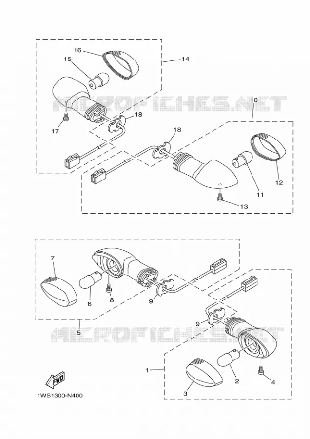 CLIGNOTANT Yamaha MOTO 700 2014 MT07 ABS  MT07A