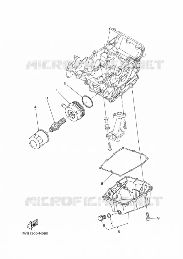 FILTRE A HUILE Yamaha MOTO 700 2014 MT07 ABS  MT07A
