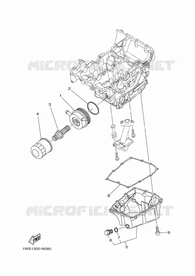 FILTRE A HUILE Yamaha MOTO 700 2014 MT07 ABS  MT07A