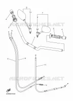 GUIDON ET CABLES pour Yamaha XJ6 2014