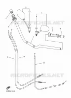 GUIDON ET CABLES pour Yamaha XJ6 2014
