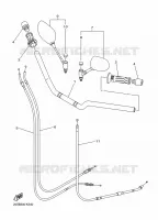 GUIDON ET CABLES pour Yamaha XJ6 2014