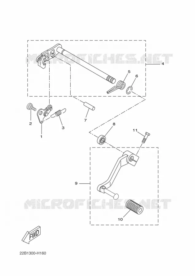AXE DE SELECTEUR / PEDALE Yamaha MOTO 125 2014 WR-R  WR125R