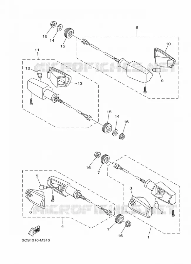 CLIGNOTANT Yamaha MOTO 125 2014 YB  YB125