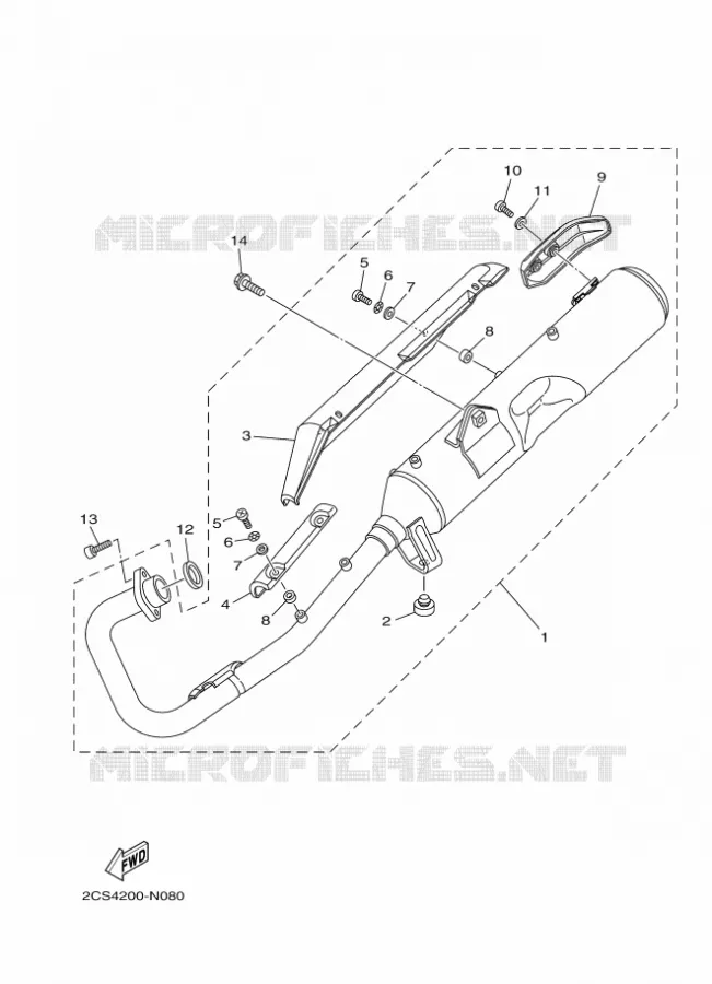 ECHAPPEMENT Yamaha MOTO 125 2014 YB  YB125