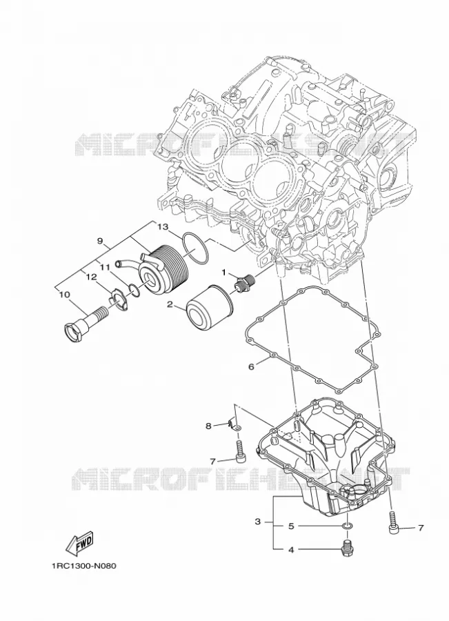 FILTRE A HUILE Yamaha MOTO 850 2014 MT09 ABS  MT09A