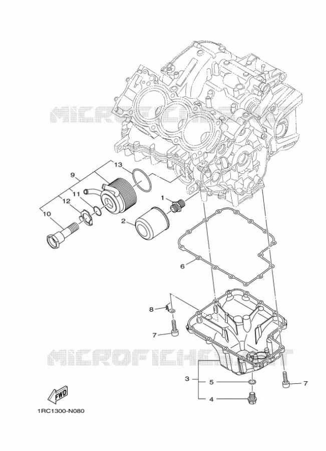 FILTRE A HUILE Yamaha MOTO 850 2014 MT09 ABS  MT09A