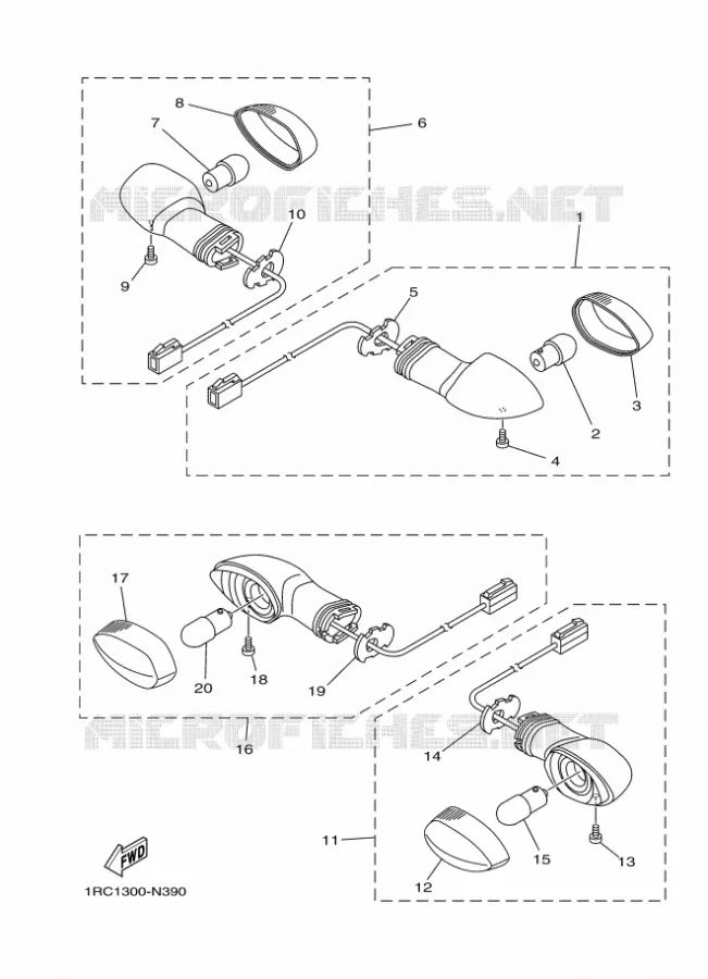 CLIGNOTANT Yamaha MOTO 850 2014 MT09 ABS  MT09A