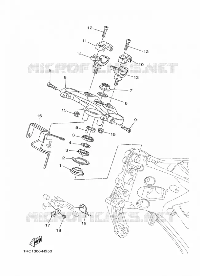DIRECTION Yamaha MOTO 850 2014 MT09 ABS  MT09A