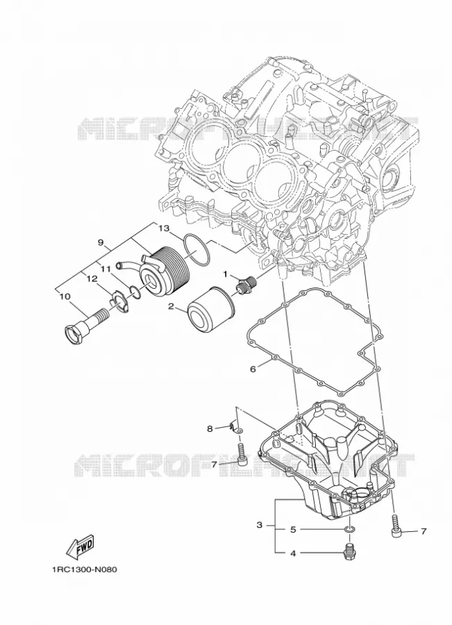 FILTRE A HUILE Yamaha MOTO 850 2014 MT09 ABS  MT09A