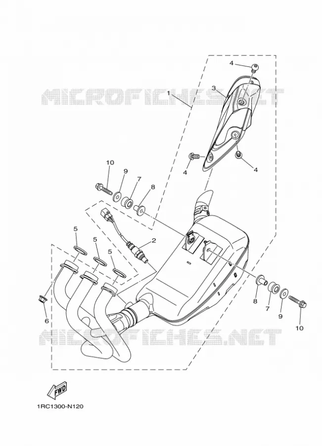 ECHAPPEMENT Yamaha MOTO 850 2014 MT09 ABS  MT09A