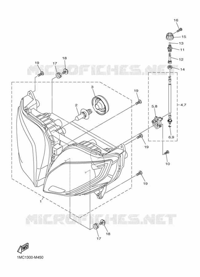 PHARE  Yamaha MOTO 1300 2014 FJR  FJR1300AE