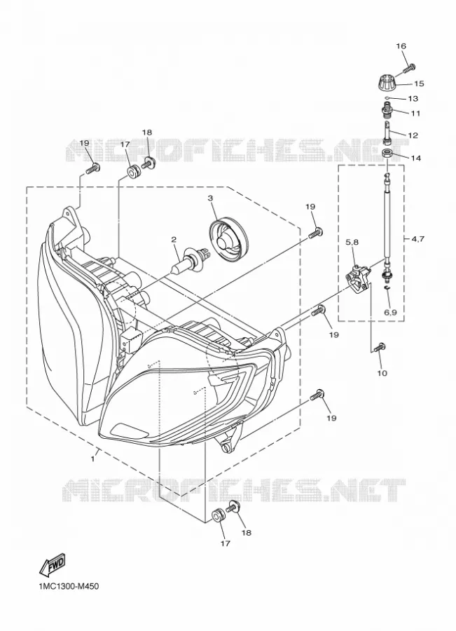 PHARE  Yamaha MOTO 1300 2014 FJR  FJR1300AE