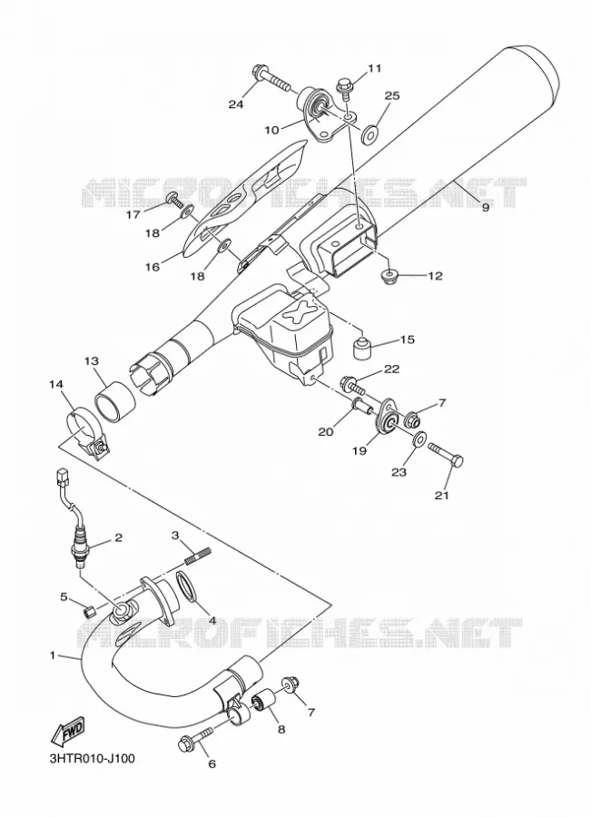 ECHAPPEMENT Yamaha MOTO 400 2014 SR  SR400