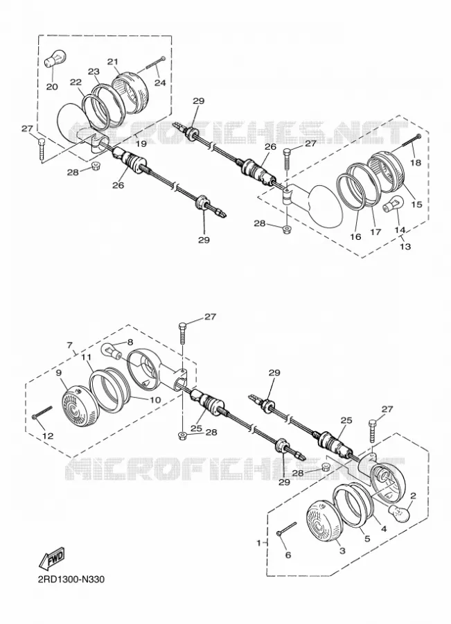 CLIGNOTANT Yamaha MOTO 400 2014 SR  SR400