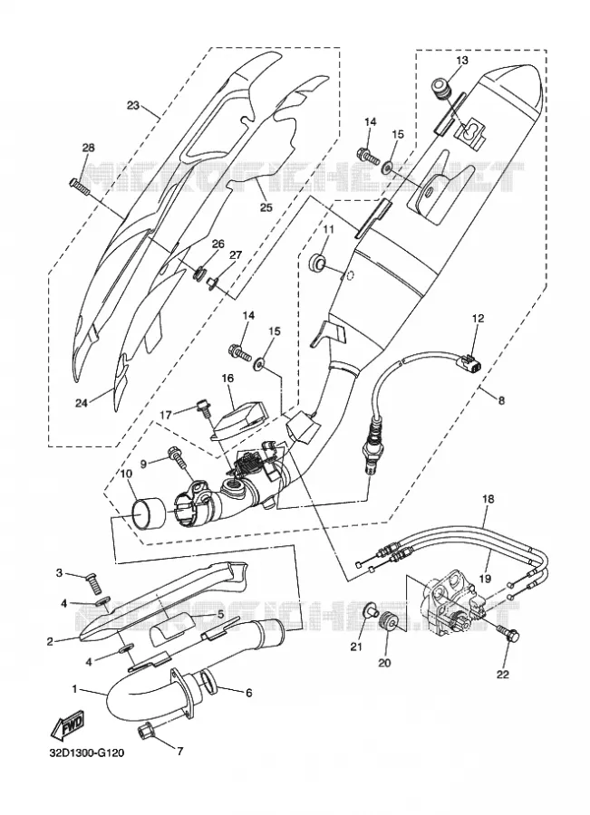 ECHAPPEMENT Yamaha MOTO 250 2014 WRX  WR250X