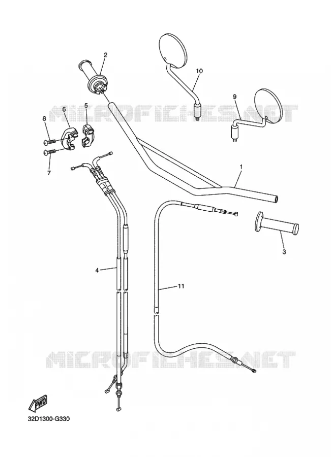 GUIDON ET CABLES Yamaha MOTO 250 2014 WRX  WR250X