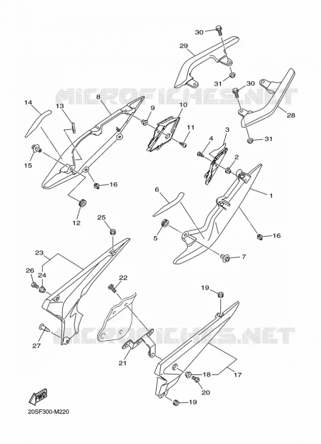 COUVERCLE LATERAL Yamaha MOTO 600 2014 XJ6  XJ6S